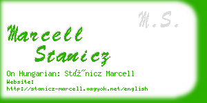 marcell stanicz business card